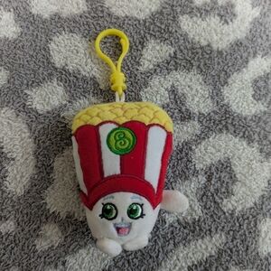 5/25$ Shopkins Red and Yellow Popcorn Plush Keychain